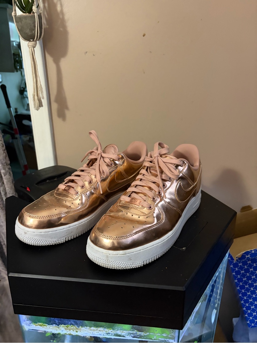 Nike Women’s Metallic Rose Gold Low-Top Sneakers
